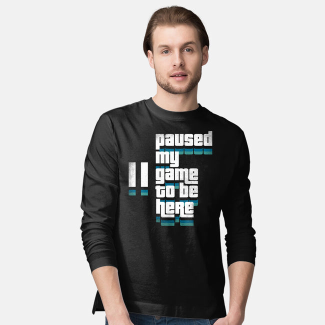Paused My Game-Mens-Long Sleeved-Tee-rocketman_art