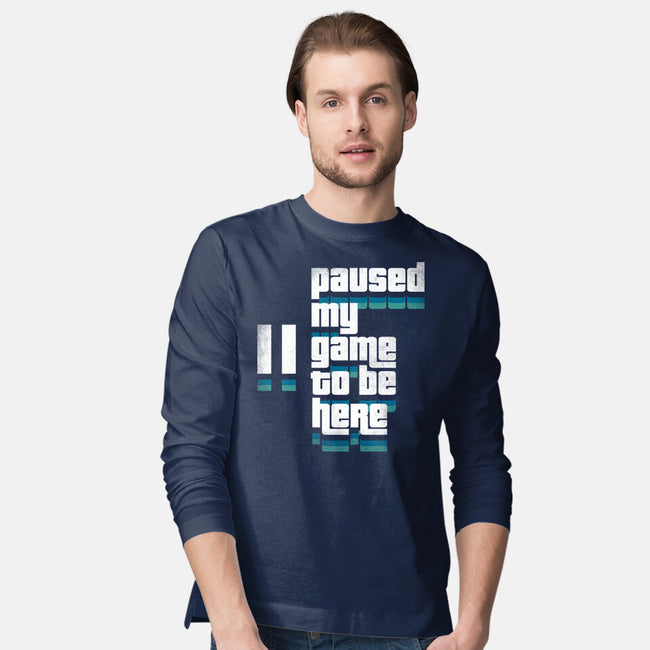 Paused My Game-Mens-Long Sleeved-Tee-rocketman_art
