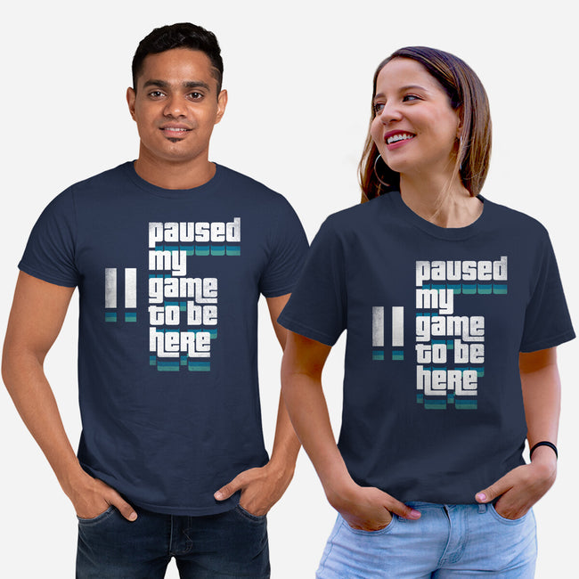 Paused My Game-Unisex-Basic-Tee-rocketman_art
