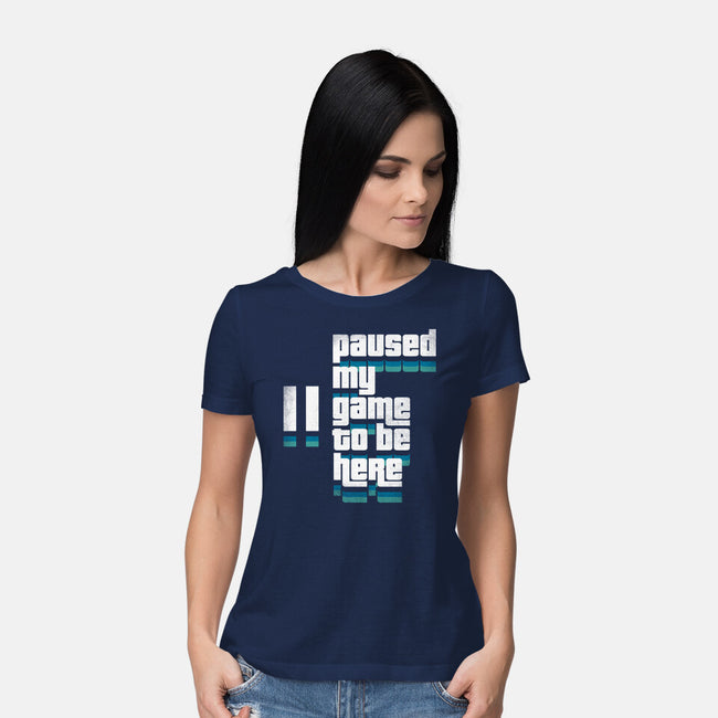 Paused My Game-Womens-Basic-Tee-rocketman_art