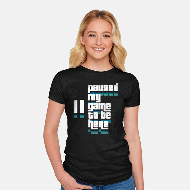 Paused My Game-Womens-Fitted-Tee-rocketman_art
