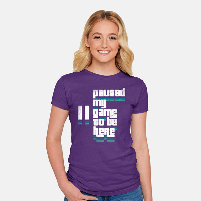 Paused My Game-Womens-Fitted-Tee-rocketman_art