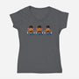 Three Wise Toys-Womens-V-Neck-Tee-Barbadifuoco