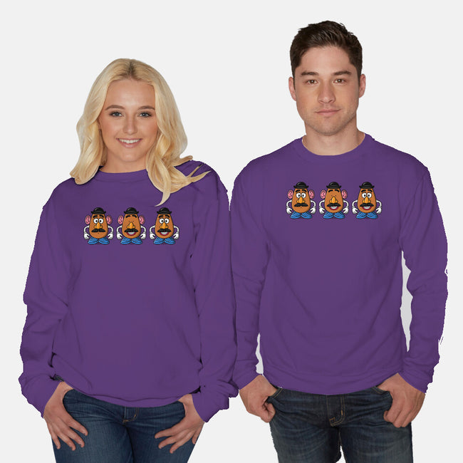 Three Wise Toys-Unisex-Crew Neck-Sweatshirt-Barbadifuoco