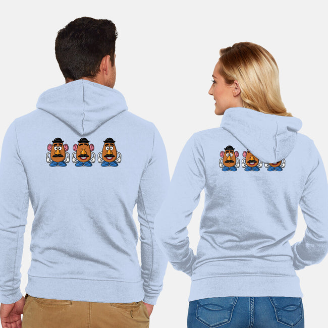 Three Wise Toys-Unisex-Zip-Up-Sweatshirt-Barbadifuoco