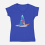 Cookie Windsurfing-Womens-V-Neck-Tee-erion_designs