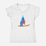 Cookie Windsurfing-Womens-V-Neck-Tee-erion_designs