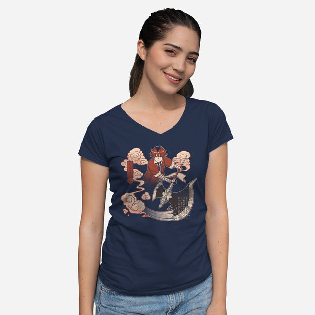 The Vanguard-Womens-V-Neck-Tee-grevalra