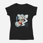 The Eleven Mage-Womens-V-Neck-Tee-grevalra