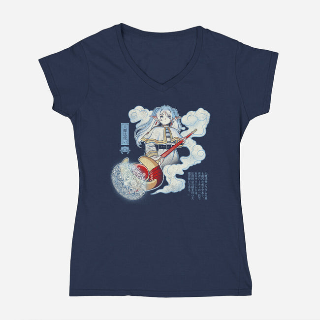 The Eleven Mage-Womens-V-Neck-Tee-grevalra