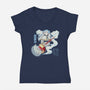 The Eleven Mage-Womens-V-Neck-Tee-grevalra