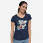 The Eleven Mage-Womens-V-Neck-Tee-grevalra