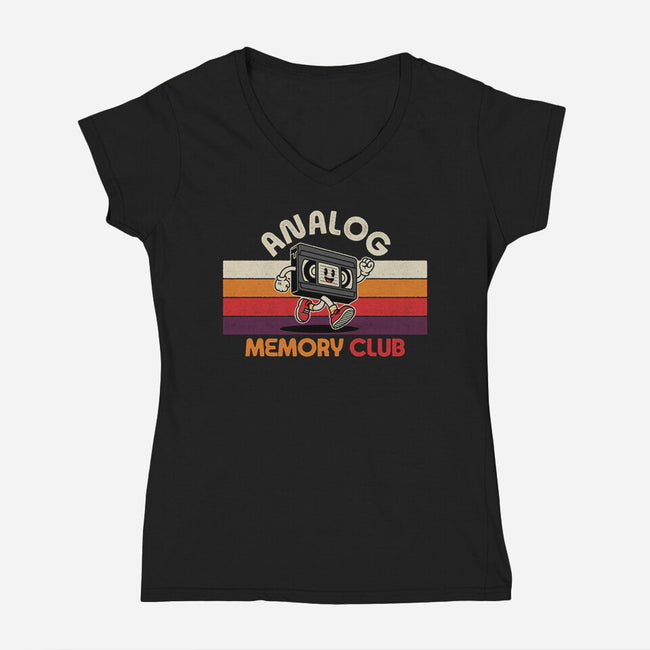Analog Memory Club-Womens-V-Neck-Tee-OPIPPI
