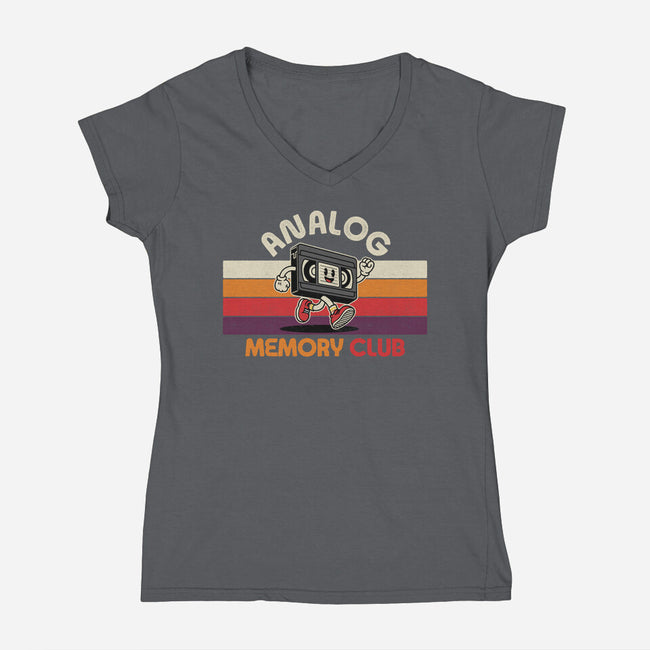 Analog Memory Club-Womens-V-Neck-Tee-OPIPPI