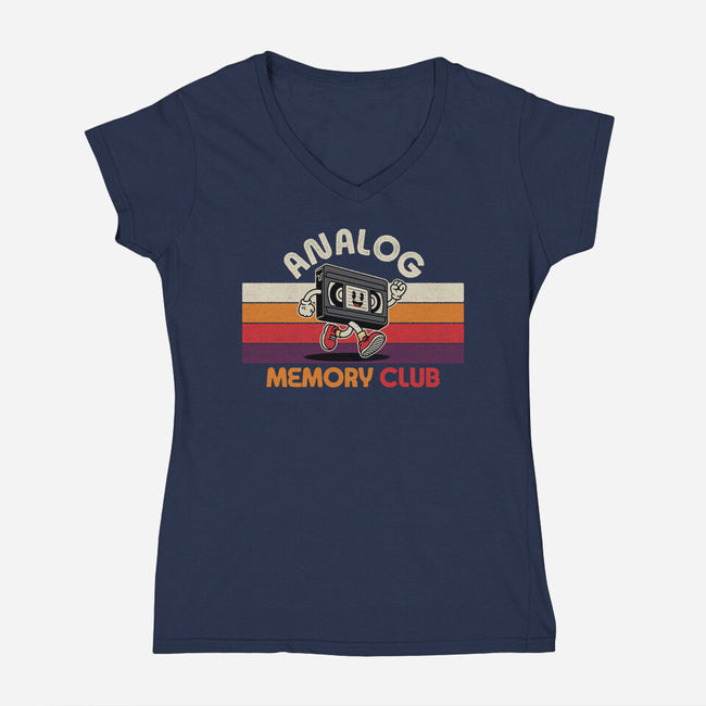 Analog Memory Club-Womens-V-Neck-Tee-OPIPPI