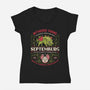 Septemburg Withered Farms Crest-Womens-V-Neck-Tee-LAGELANTEE