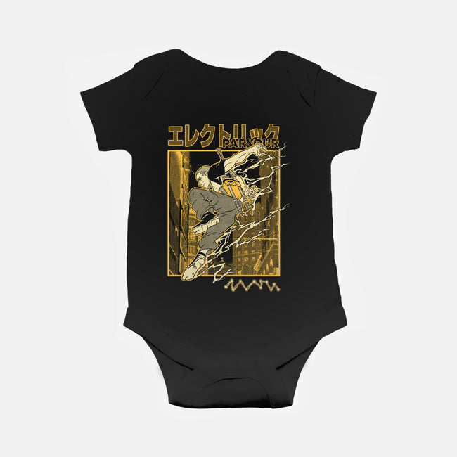 Electric Parkour-Baby-Basic-Onesie-Henrique Torres