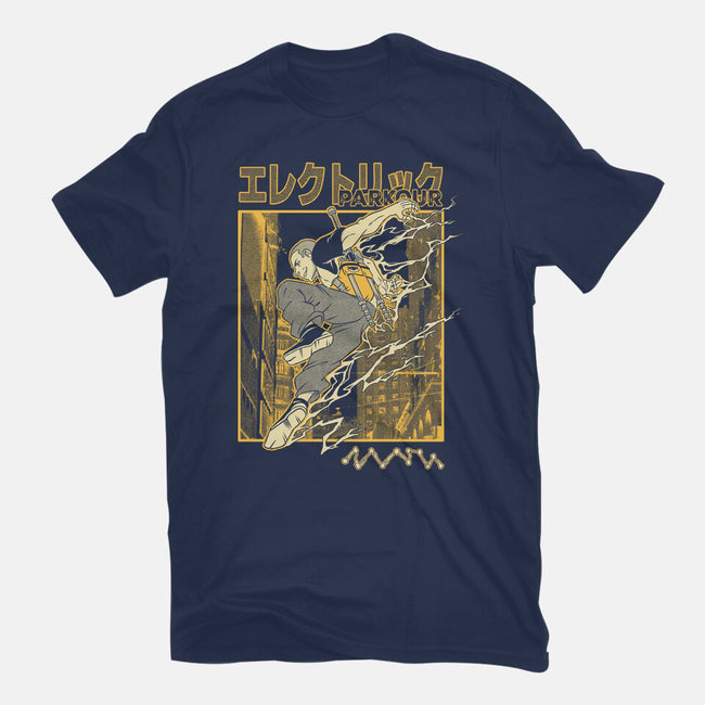 Electric Parkour-Womens-Fitted-Tee-Henrique Torres