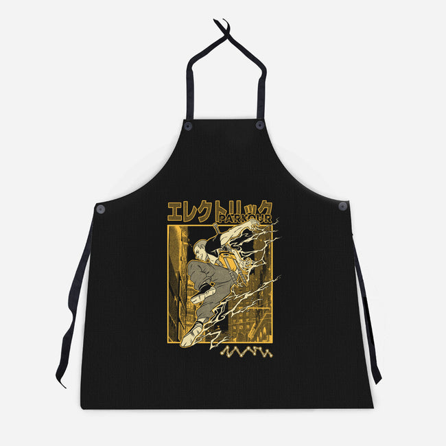 Electric Parkour-Unisex-Kitchen-Apron-Henrique Torres