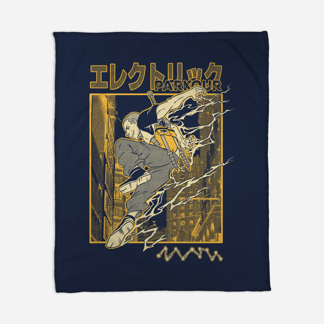Electric Parkour-None-Fleece-Blanket-Henrique Torres