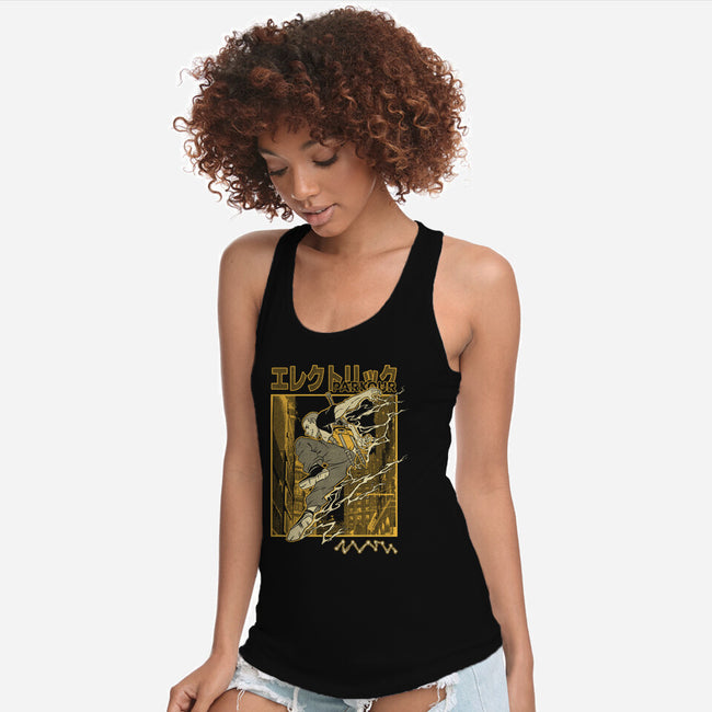 Electric Parkour-Womens-Racerback-Tank-Henrique Torres