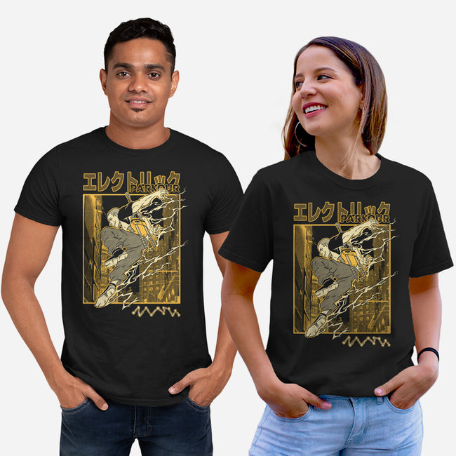 Electric Parkour-Unisex-Basic-Tee-Henrique Torres