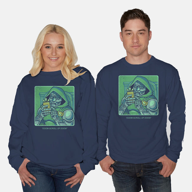 Doom Scroll Of Doom-Unisex-Crew Neck-Sweatshirt-grevalra