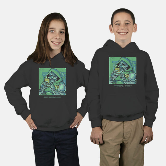 Doom Scroll Of Doom-Youth-Pullover-Sweatshirt-grevalra
