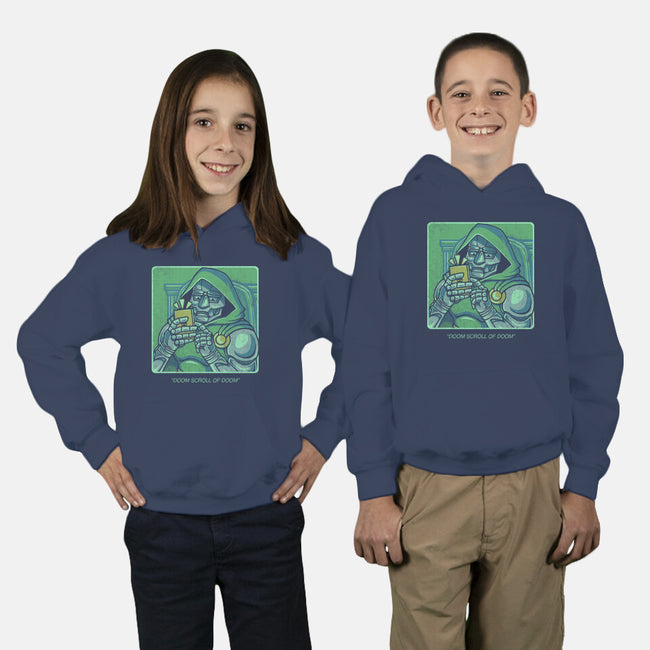Doom Scroll Of Doom-Youth-Pullover-Sweatshirt-grevalra