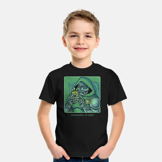 Doom Scroll Of Doom-Youth-Basic-Tee-grevalra