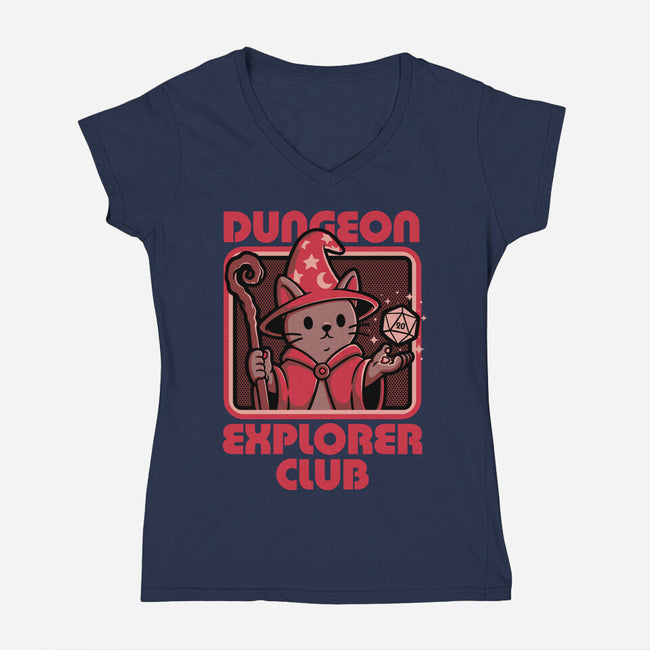 RPG Mage Cat-Womens-V-Neck-Tee-Studio Mootant