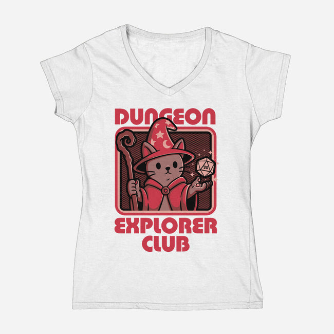 RPG Mage Cat-Womens-V-Neck-Tee-Studio Mootant