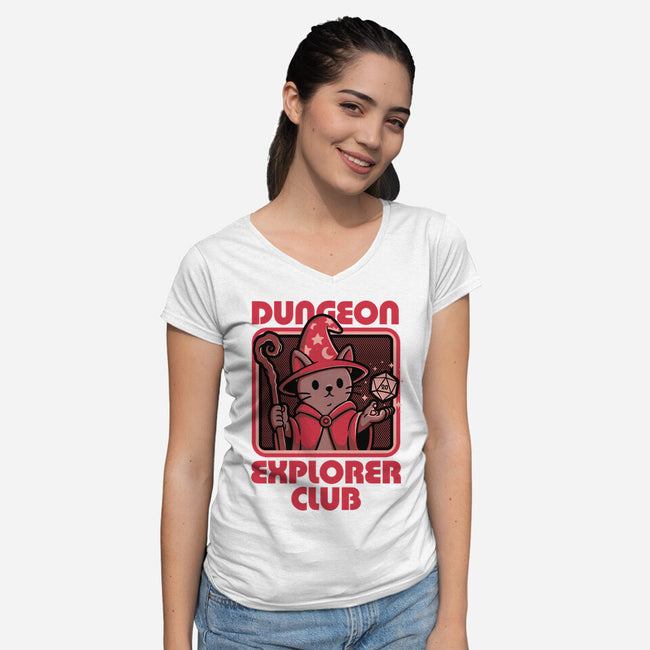 RPG Mage Cat-Womens-V-Neck-Tee-Studio Mootant