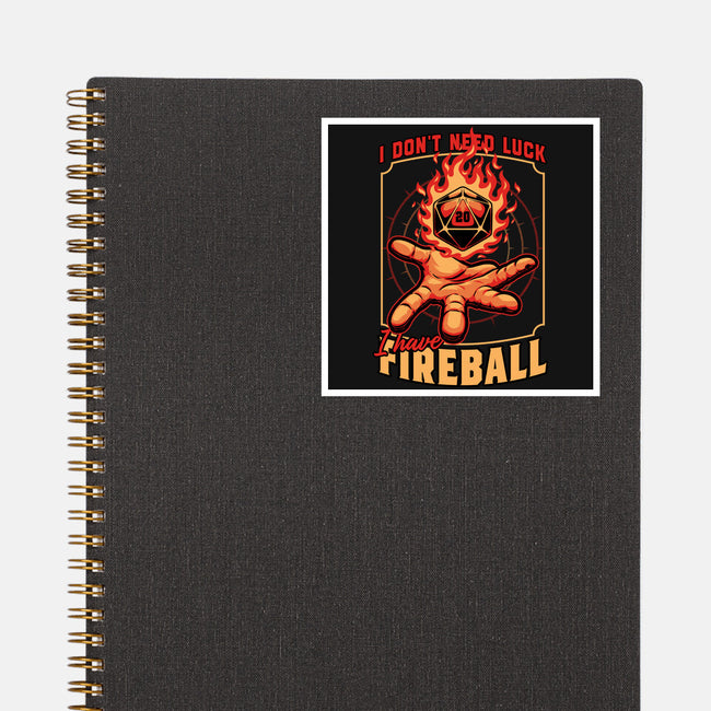 RPG Dice Luck Fireball-None-Glossy-Sticker-Studio Mootant