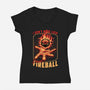 RPG Dice Luck Fireball-Womens-V-Neck-Tee-Studio Mootant