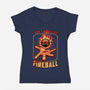 RPG Dice Luck Fireball-Womens-V-Neck-Tee-Studio Mootant