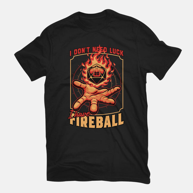 RPG Dice Luck Fireball-Mens-Basic-Tee-Studio Mootant