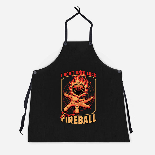 RPG Dice Luck Fireball-Unisex-Kitchen-Apron-Studio Mootant