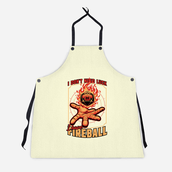 RPG Dice Luck Fireball-Unisex-Kitchen-Apron-Studio Mootant