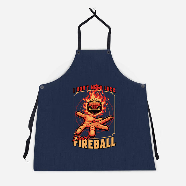 RPG Dice Luck Fireball-Unisex-Kitchen-Apron-Studio Mootant