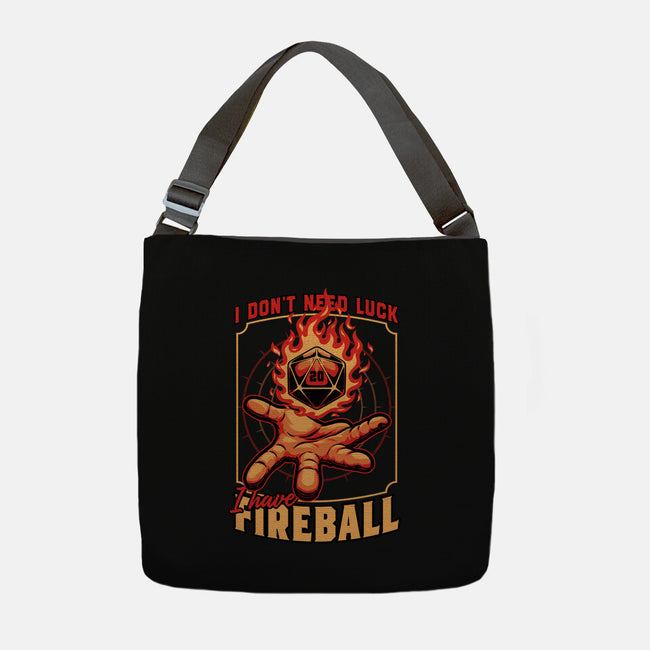 RPG Dice Luck Fireball-None-Adjustable Tote-Bag-Studio Mootant