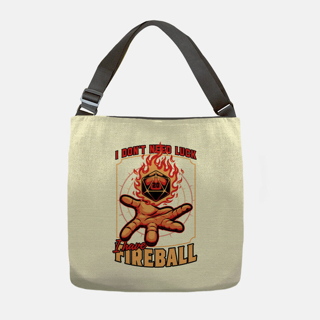 RPG Dice Luck Fireball-None-Adjustable Tote-Bag-Studio Mootant