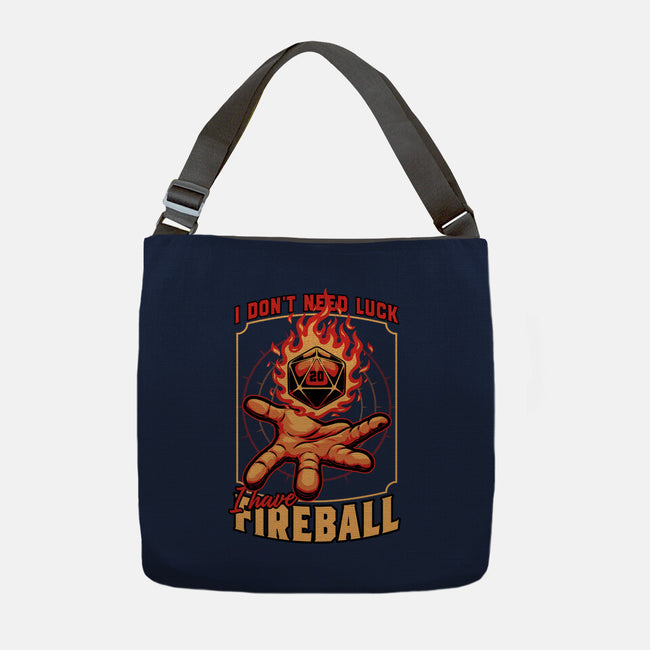 RPG Dice Luck Fireball-None-Adjustable Tote-Bag-Studio Mootant