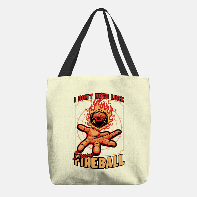 RPG Dice Luck Fireball-None-Basic Tote-Bag-Studio Mootant
