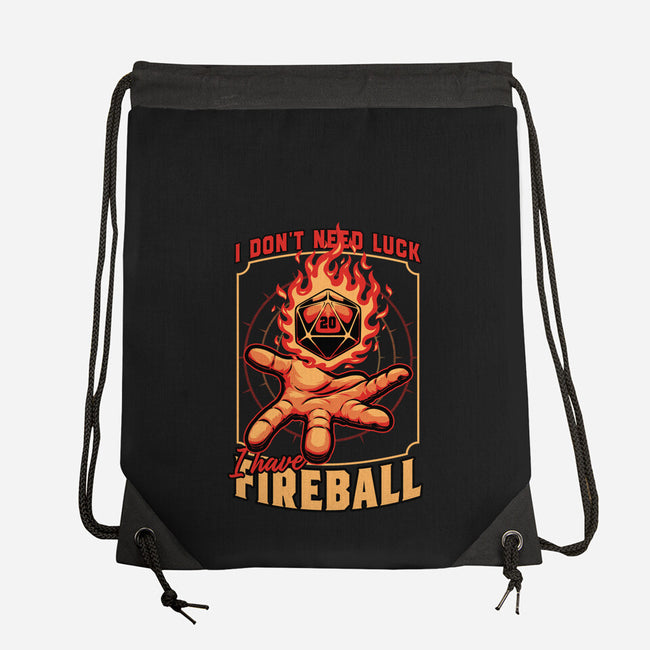 RPG Dice Luck Fireball-None-Drawstring-Bag-Studio Mootant