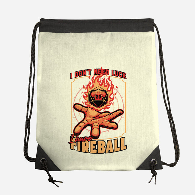 RPG Dice Luck Fireball-None-Drawstring-Bag-Studio Mootant