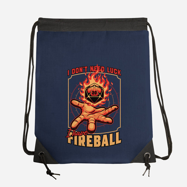 RPG Dice Luck Fireball-None-Drawstring-Bag-Studio Mootant