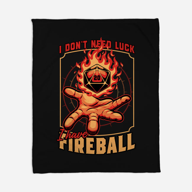 RPG Dice Luck Fireball-None-Fleece-Blanket-Studio Mootant