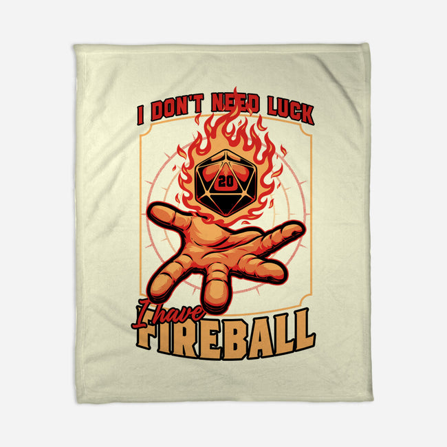 RPG Dice Luck Fireball-None-Fleece-Blanket-Studio Mootant