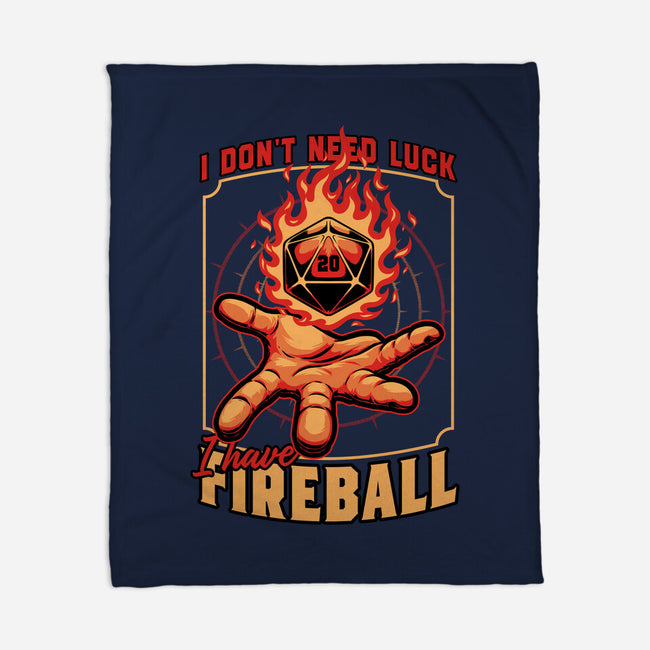 RPG Dice Luck Fireball-None-Fleece-Blanket-Studio Mootant